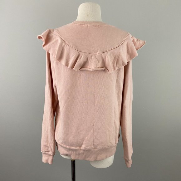 Avec Les Filles Blush Ruffle Crew Neck Sweater - Picture 4 of 8